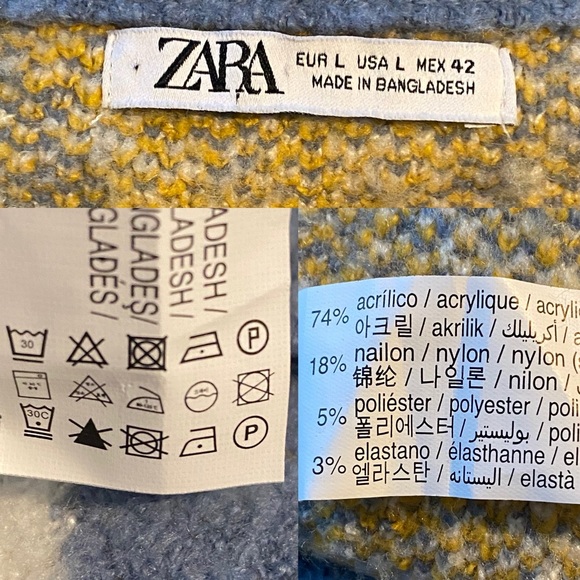 Zara argyle cardigan sweater. - Picture 7 of 7